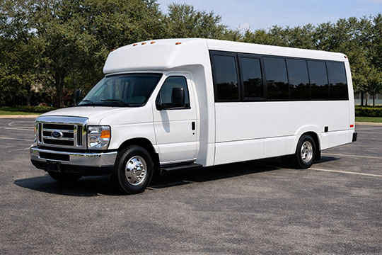 18-passenger minibus available for charter in Carrollton, TX