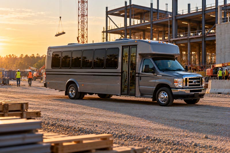 Construction Site Shuttle Bus Rentals in Carrollton, TX